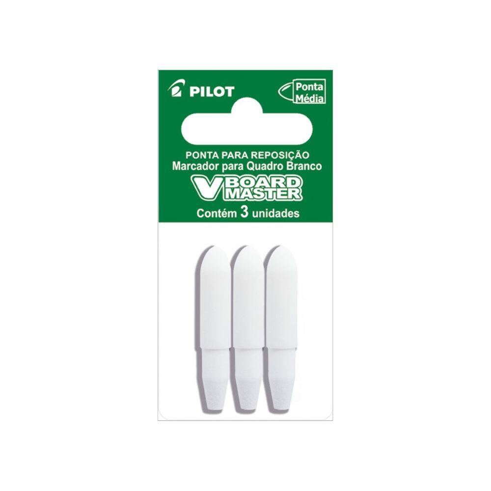 Refil Ponta Para Marcador Quadro Branco 3 Unidades V-Board Master Ponta Média - Pilot Reposição