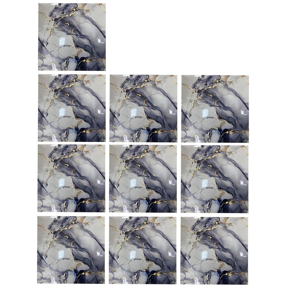 Placa Adesiva Marmore 3D Kit 10 uni Obra Reforma Papel de Parede Autocolante Quarto Sala Cozinha Ambiente Moderno