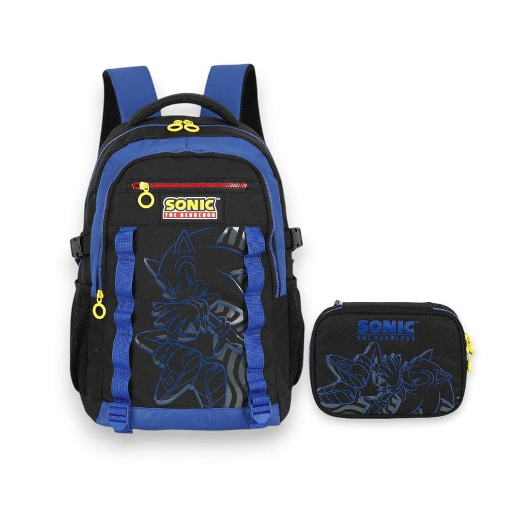 Kit Mochila De Costas Escolar Sonic The Hedgehog