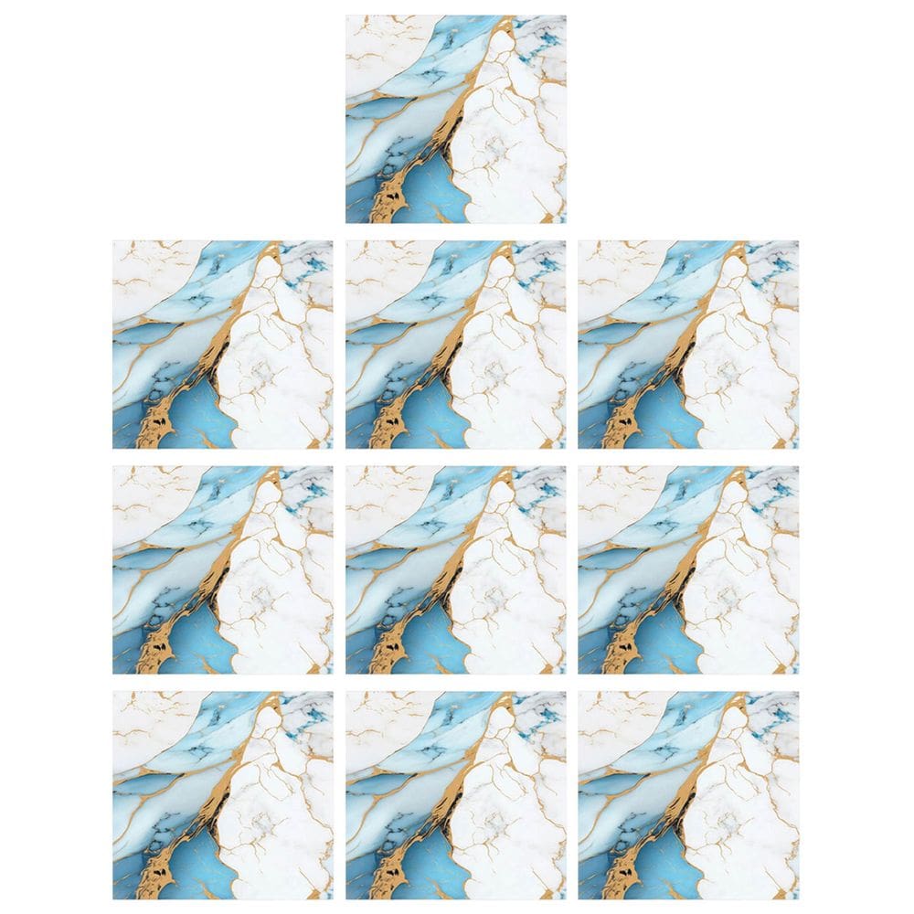 Placa Adesiva Marmore 3D Kit 10 uni Autocolante Papel de Parede Obra Reforma Ambiente Moderno Casa Cozinha Banheiro