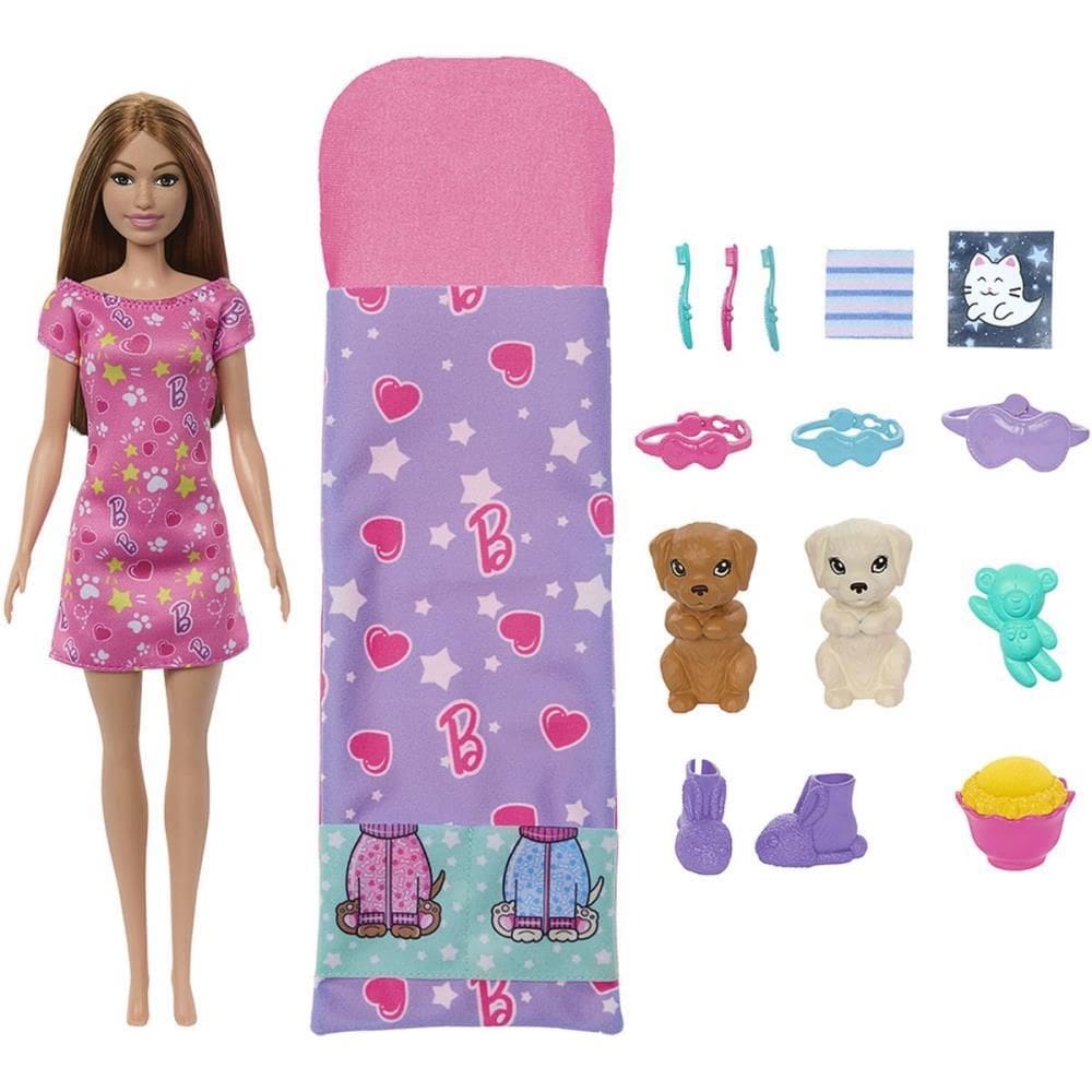 Barbie Family Festa Do Pijama Com Cachorrinho - Mattel