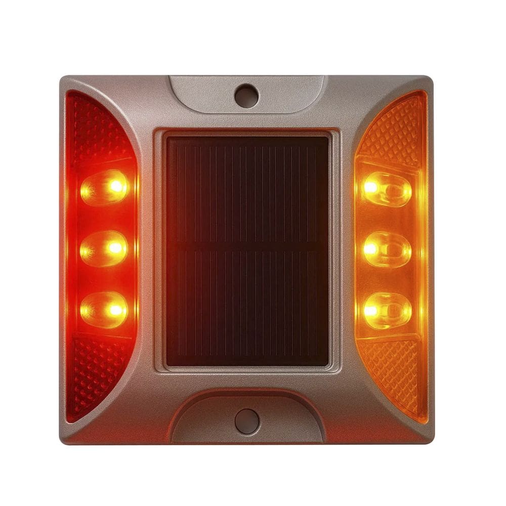 Tacha Solar Sinalizador Viario Olho de Gato Sinalizaçao Estrada Rodovia Obra Pista Pavimentaçao Rua Transito Segurança