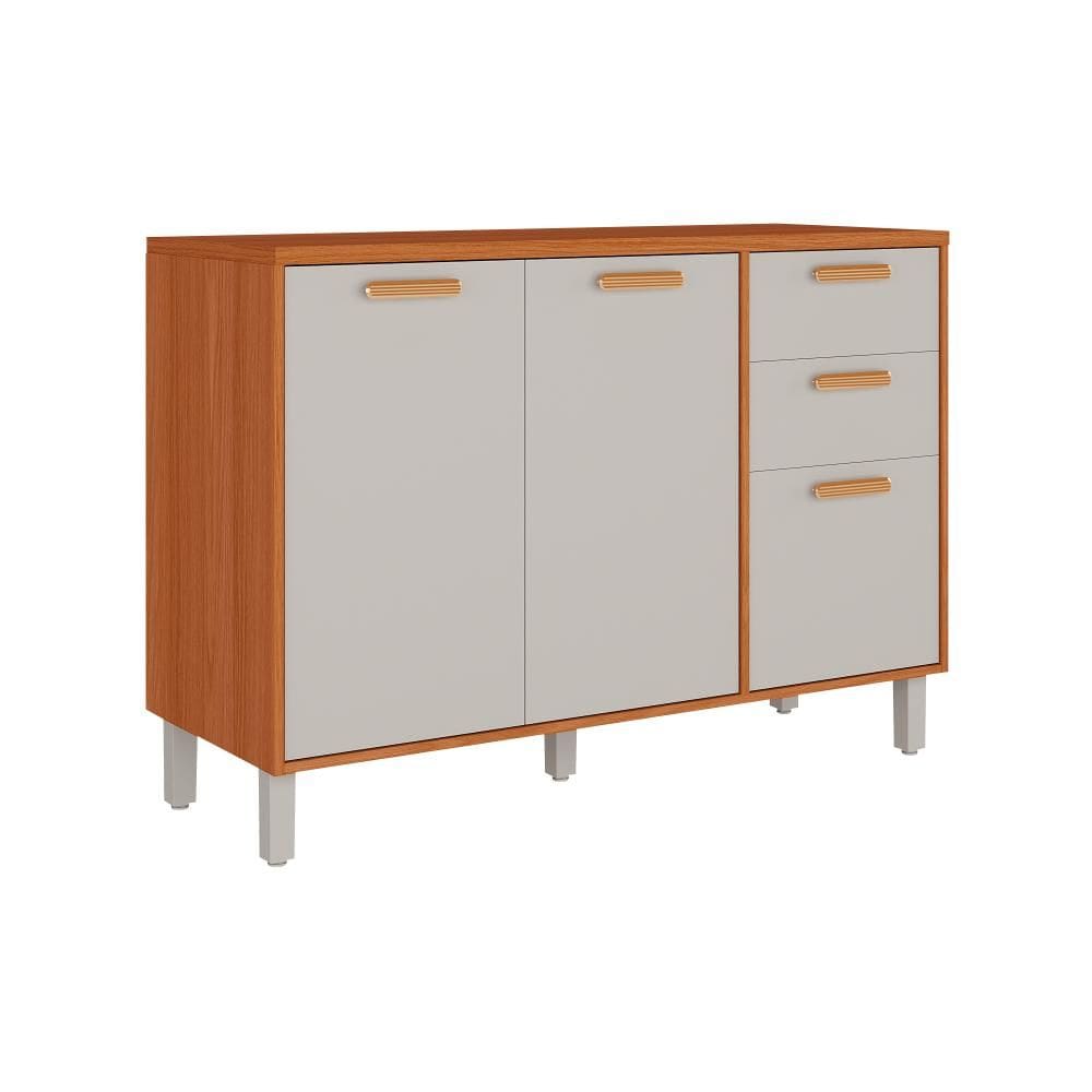 Balcão de Cozinha Itatiaia Itafriz 120cm em Madeira MDP Cinamomo/Fendi