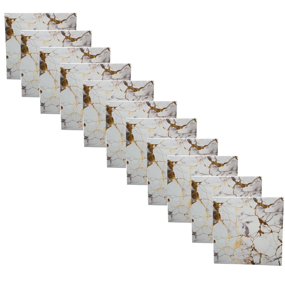 Placa Adesiva Marmore 3D Kit 10 uni Autocolante Obra Reforma Ambiente Moderno Casa Banheiro Cozinha Sala Quarto