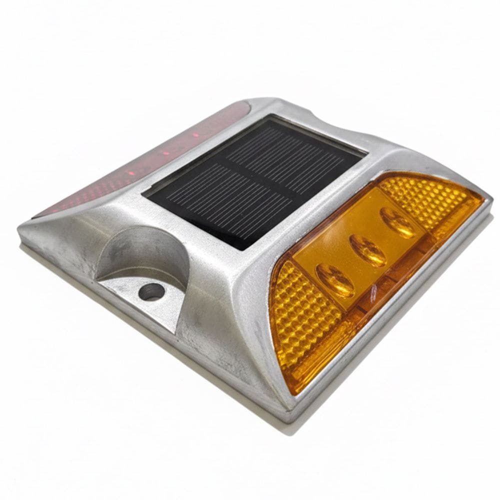 Tacha Sinalizador Solar Viaria Olho de Gato Led Sinalizaçao Rodovia Estrada Obra Rua Pavimentaçao Transito Segurança
