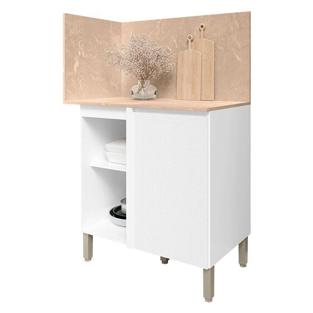 Balcão de Canto Reto Art 6006 Branco Ártico – Kits Paraná