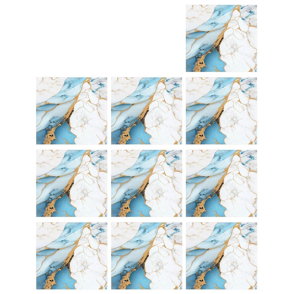 Placa Adesiva Marmore 3D kit 10 uni Autocolante Papel de Parede Moderno Obra Reforma Casa Banheiro Cozinha Decoraçao