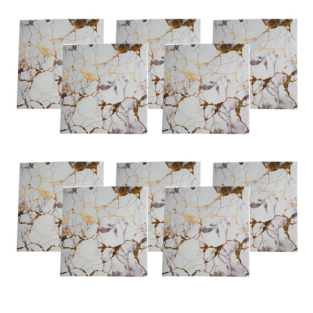 Placa Adesiva Marmore 3D Kit 10 uni Autocolante Papel de Parede Quarto Sala Cozinha Banheiro Moderno Reforma
