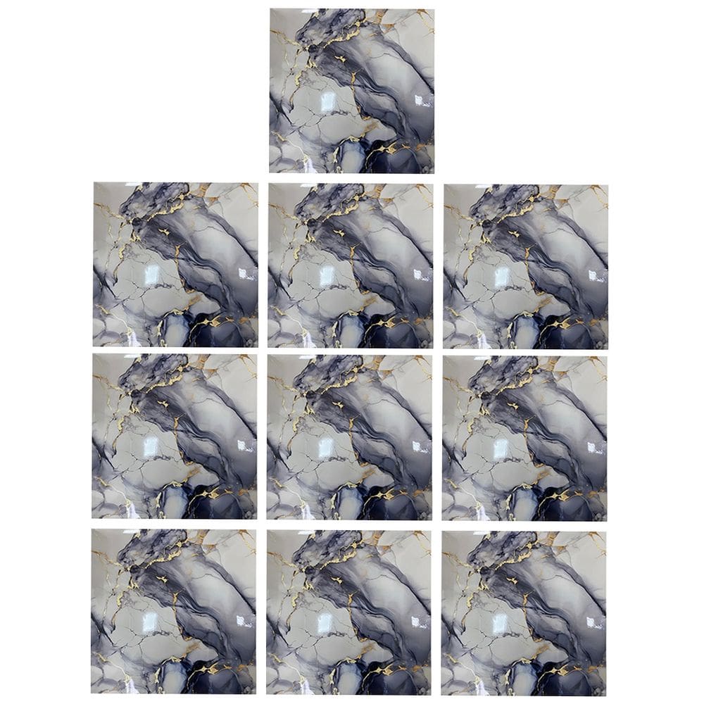 Placa Adesiva Marmore 3D Kit 10 uni Autocolante Obra Reforma Casa Quarto Sala Banheiro Cozinha Ambiente Moderno