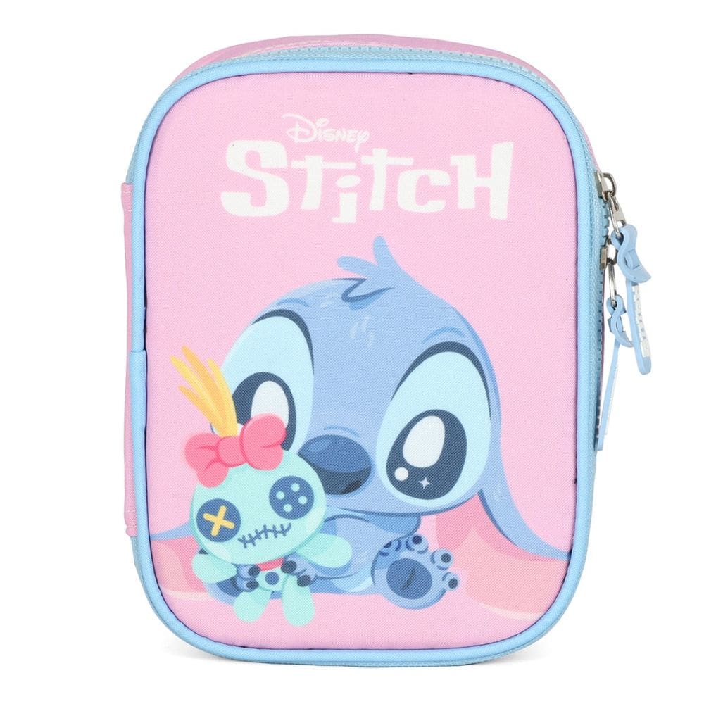 Estojo Escolar Box Stitch Disney Menina Estampa Oficial Rosa