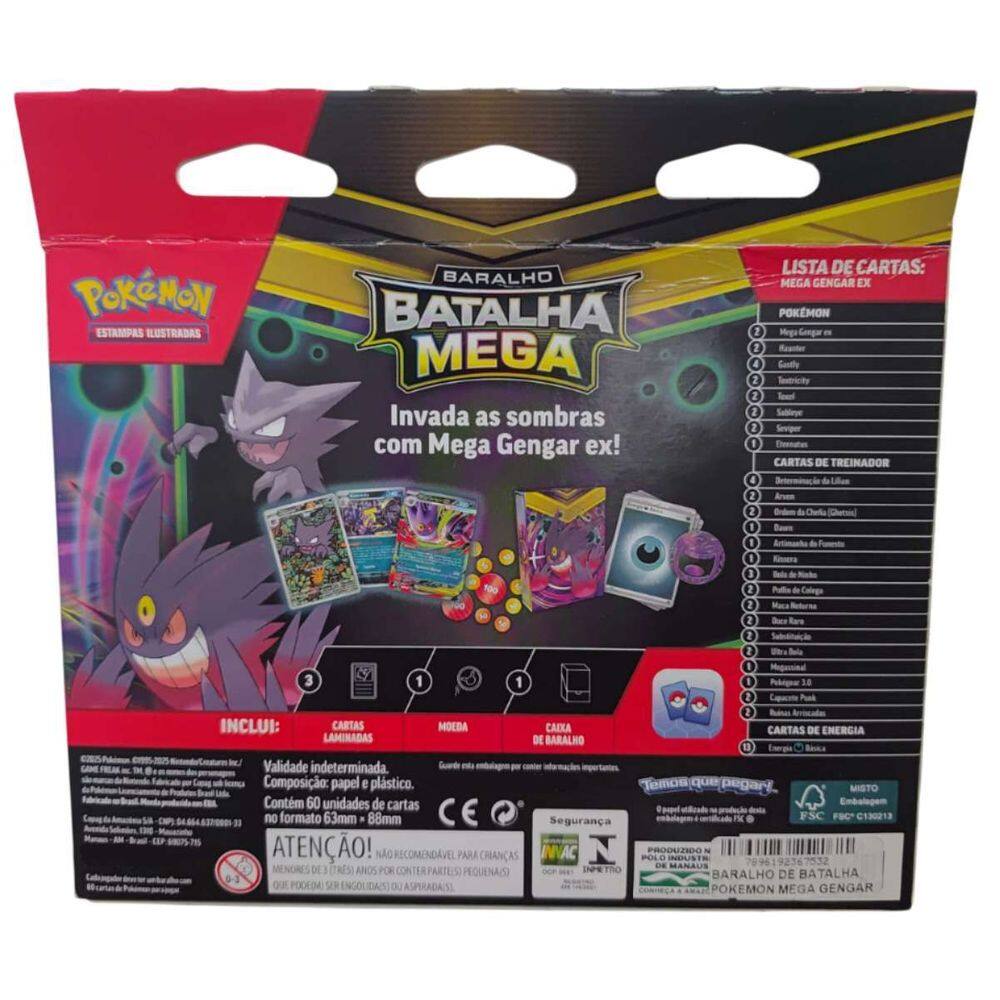 Pokemon Baralho Batalha Mega Gengar Ex | Casas Bahia