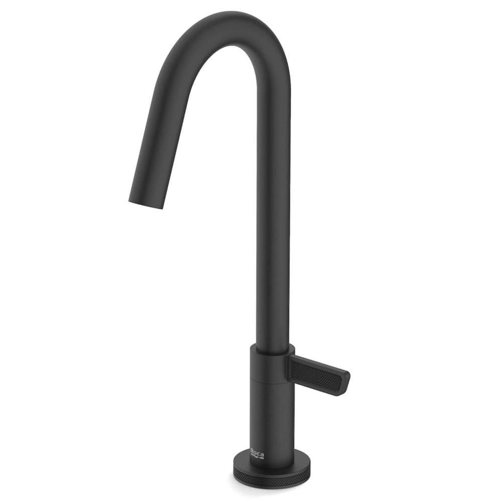 Torneira lavatório de mesa bica baixa Logic Matte Black Roca
