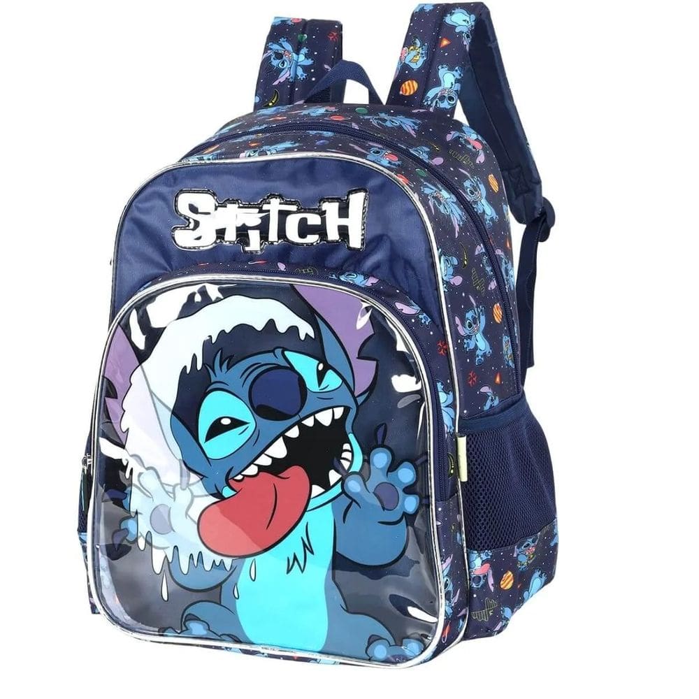 Mochila Stitch Costas Feminina Escolar Azul Juvenil Luxcel