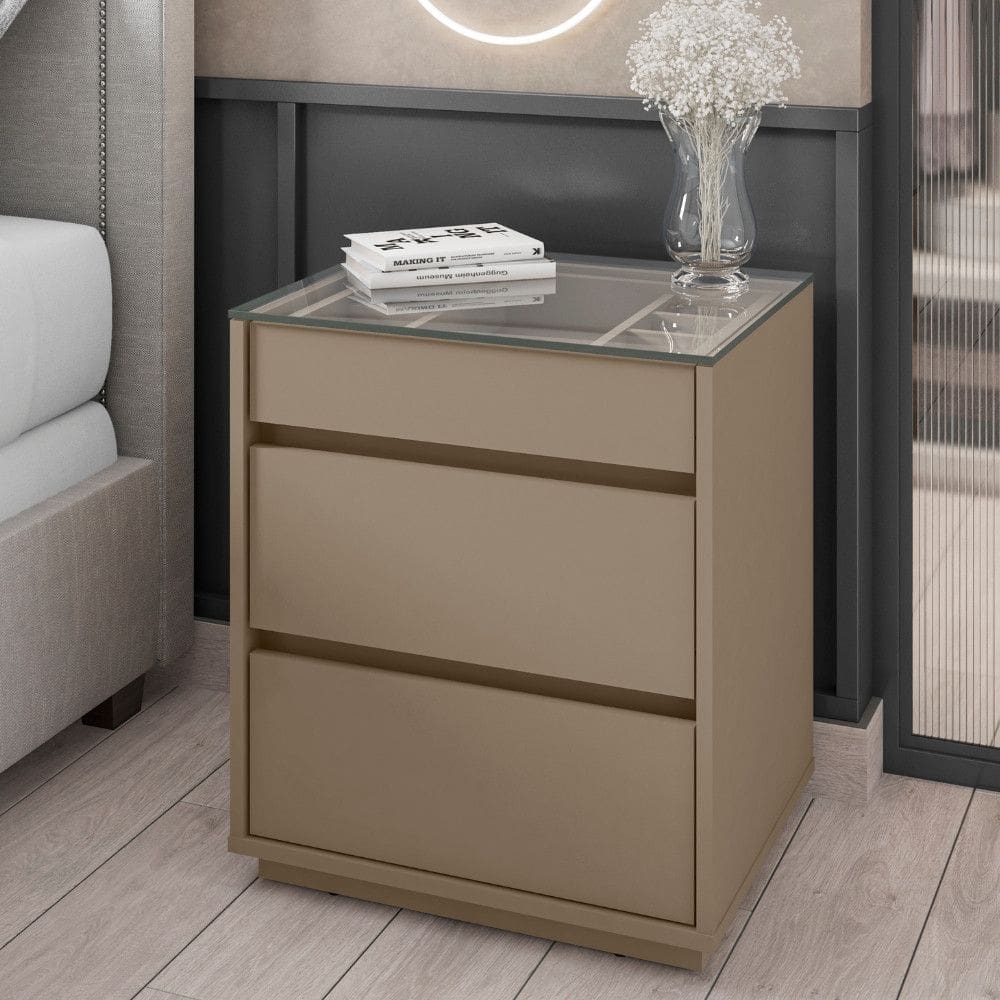 Guarda Roupa Casal 3 Portas com Espelho 5 Gavetas Veneto Luciane