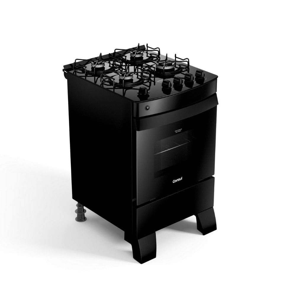 Fogao 4 Bocas Consul CFO4VCE Mesa de Vidro