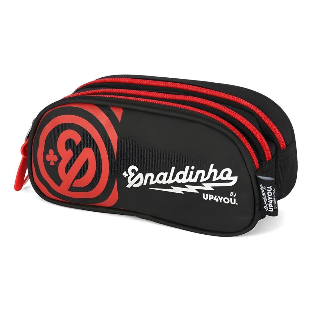 Estojo Triplo Youtuber Enaldinho Escolar Juvenil Vermelho