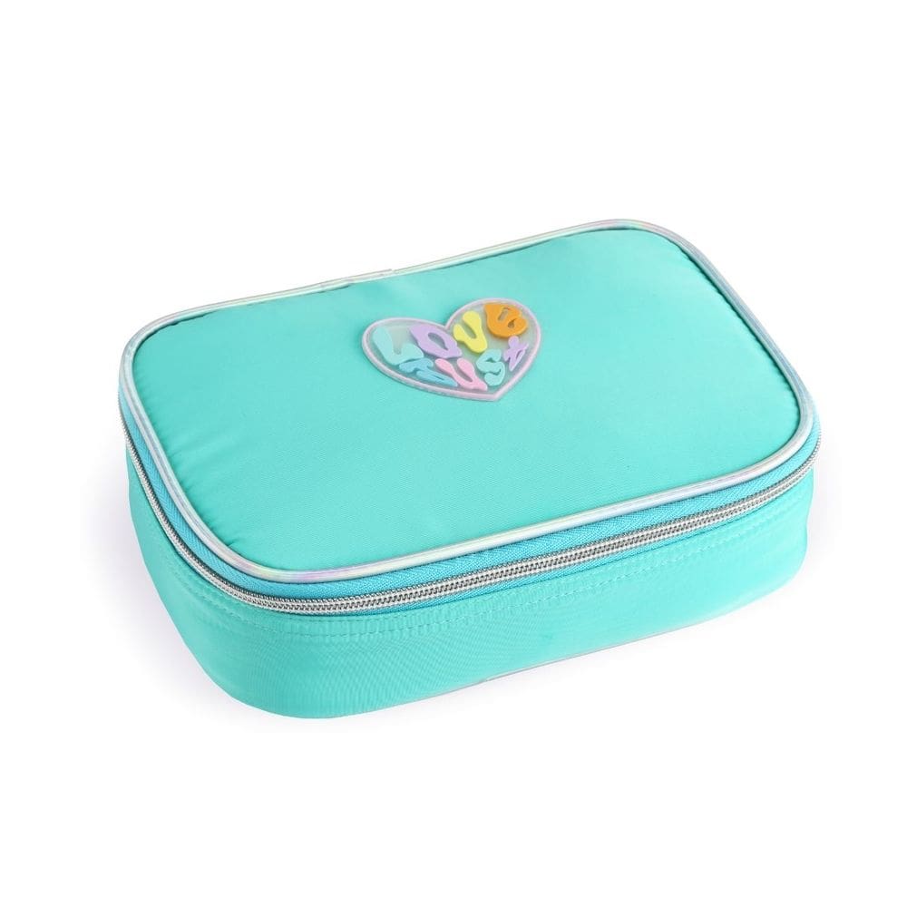 Estojo Escolar Grande Coração Organizador Canetas Borracha Lápis Menino Menina Volta as Aulas Fofo