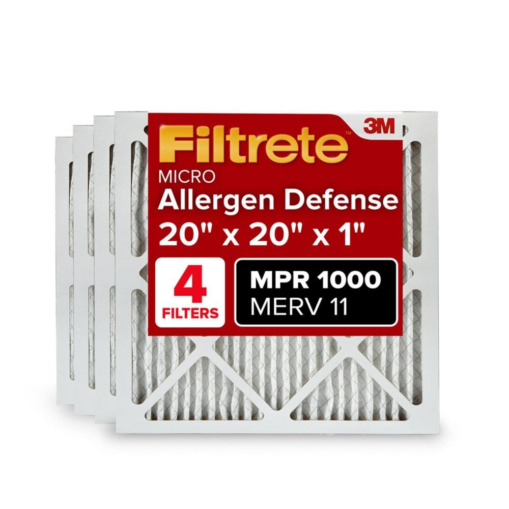 Filtro de ar Filtrete AC Furnace 20x20x1 MERV 11 MPR 1000 4Pk