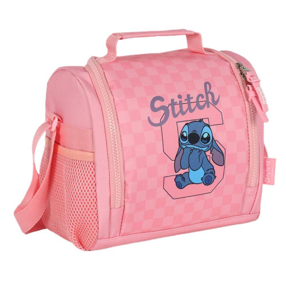 Bolsa Lancheira Térmica Stitch Oficial Disney Rosa Infantil
