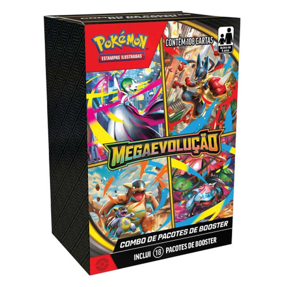 Jogo de Cartas Pokémon Combo de Booster Mega Evolução Copag