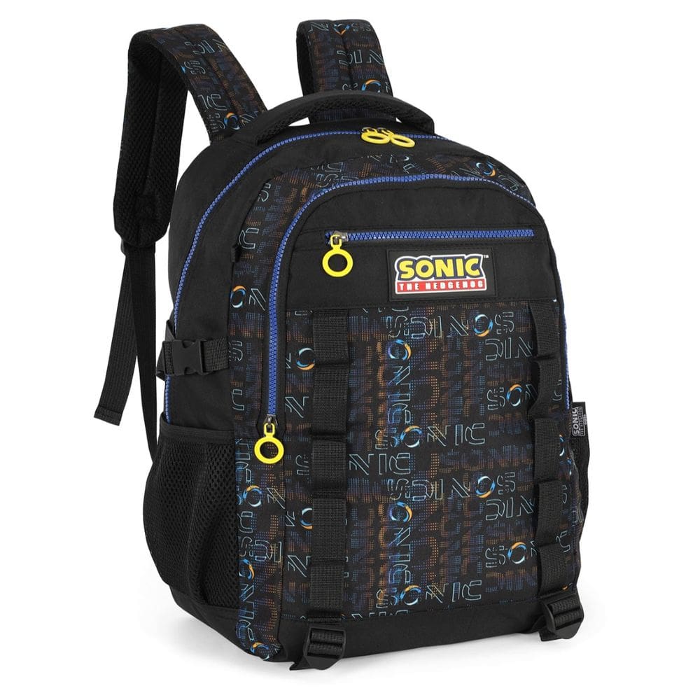 Mochila Sonic Infantil Juvenil Aulas Costas Preto Up4you
