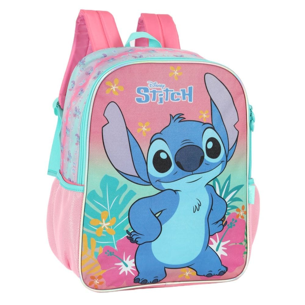Mochila Lilo Stitch Costa Juvenil Menina Escolar Rosa Luxcel