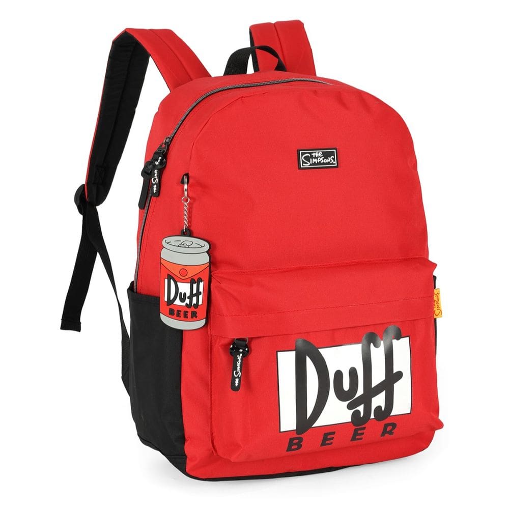 Mochila Costa Escolar The Simpsons Duff Beer Vermelho