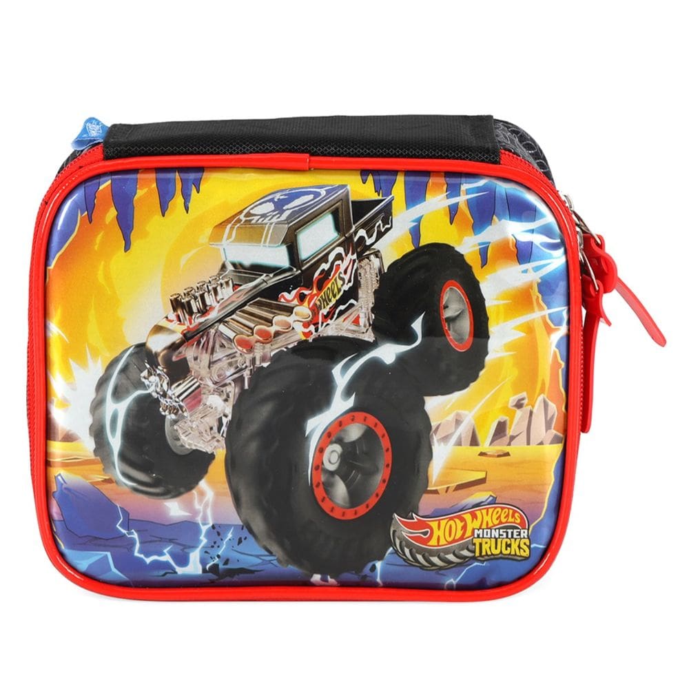 Estojo Box Escolar Hot Wheels Preto Luxcel Up4you Menino