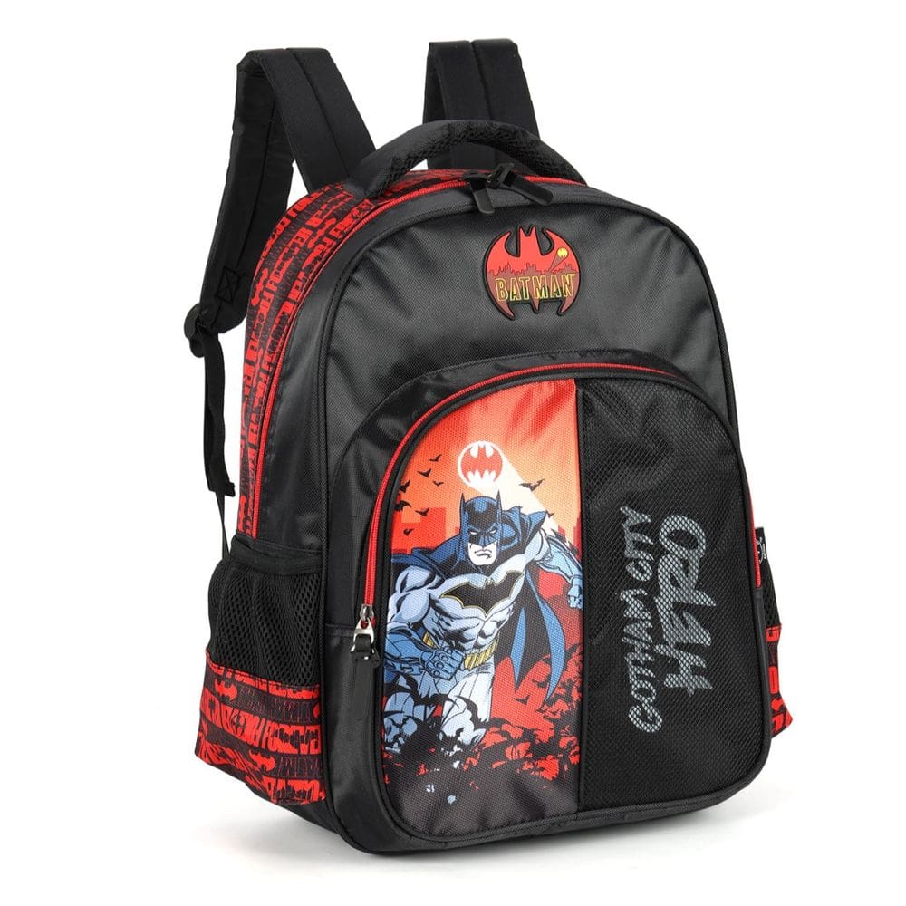 Mochila Batman Grande de Costa Reforçada Juvenil Vermelho