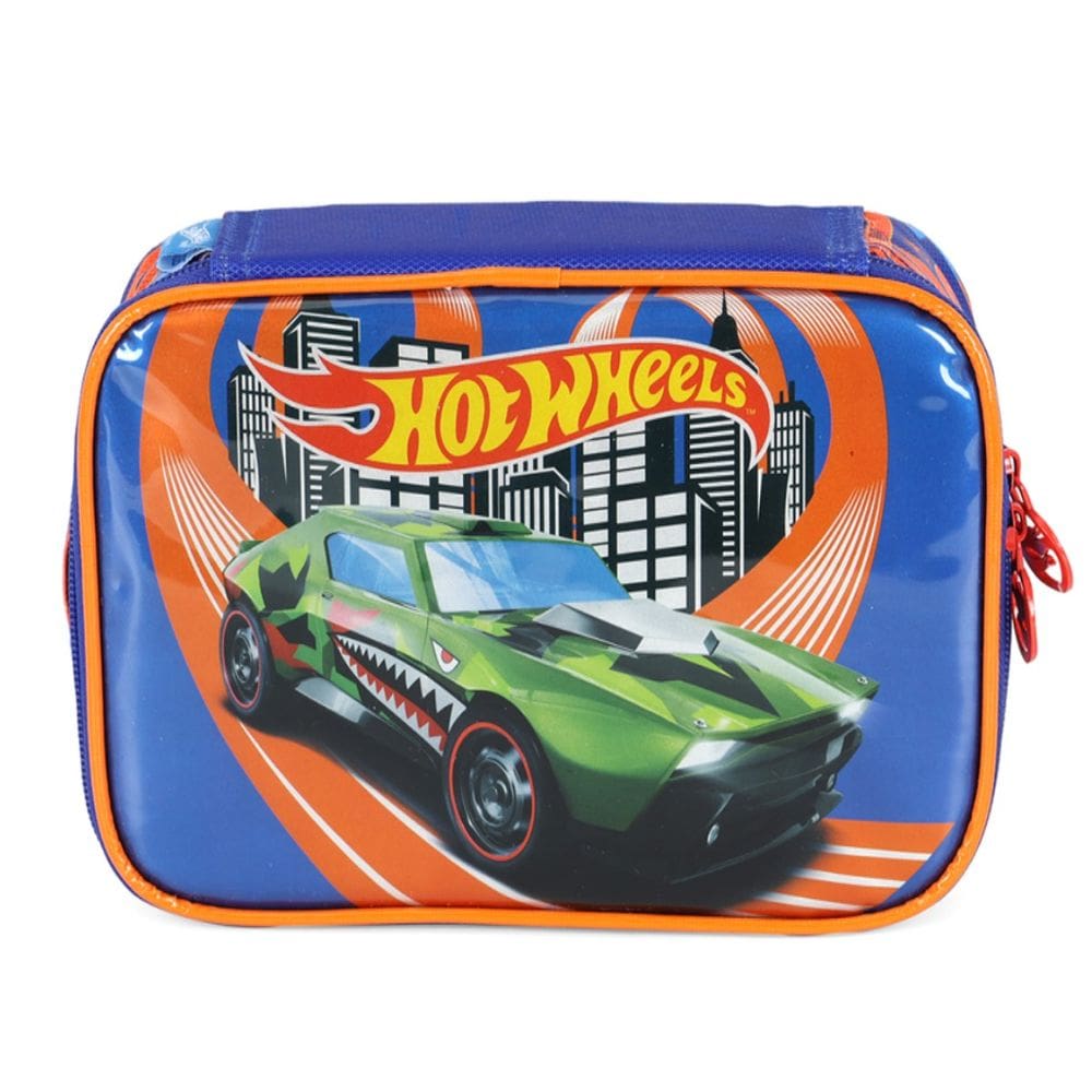 Estojo Box Escolar Hot Wheels Azul Luxcel Up4you Menino