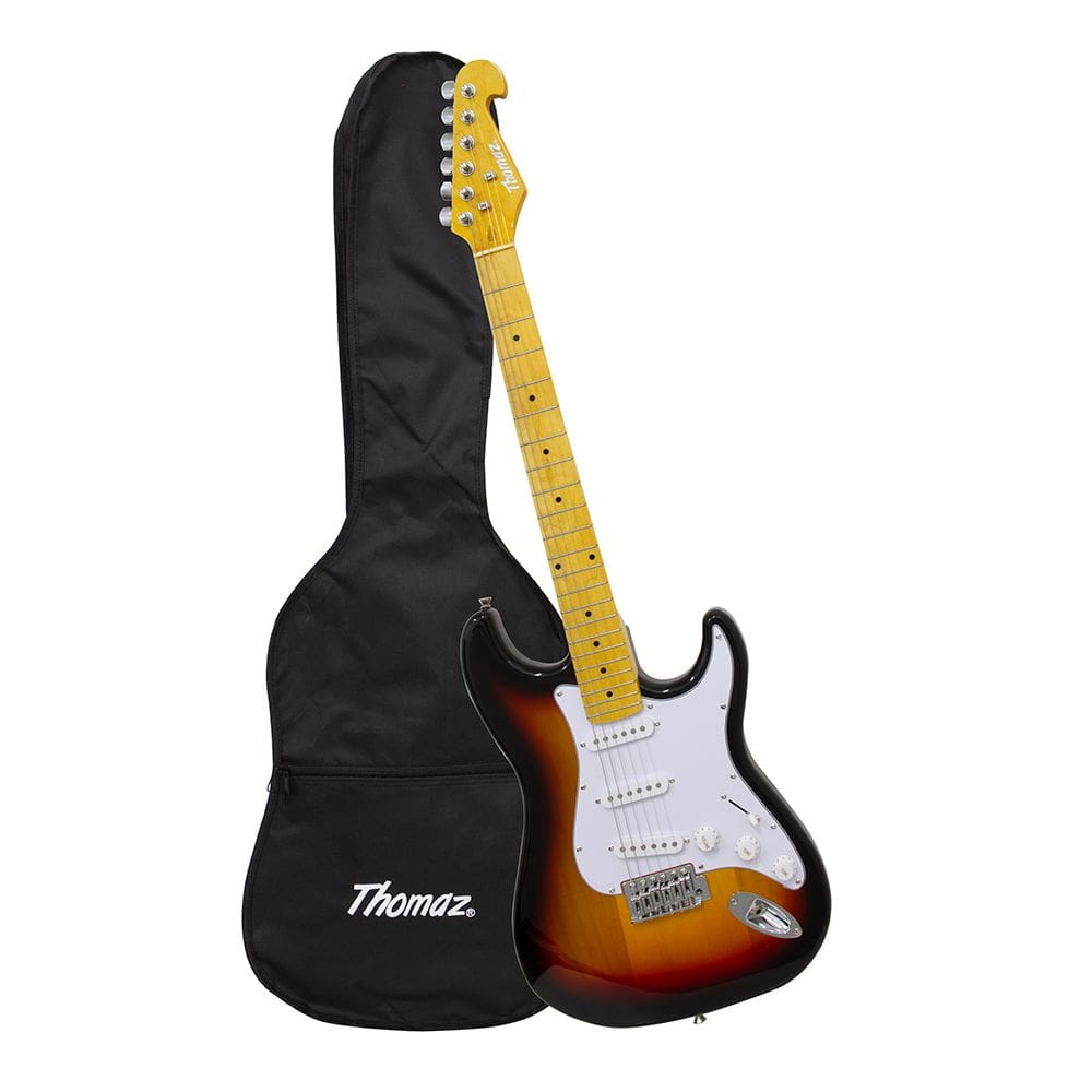 Kit Guitarra Elétrica TEG 400V Sunburst com Capa Thomaz