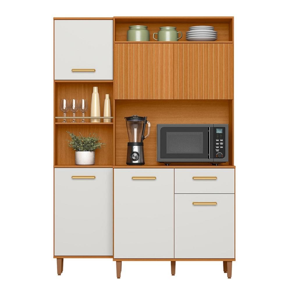 Armario de Cozinha Kit July com 6 Portas e 1 Gaveta