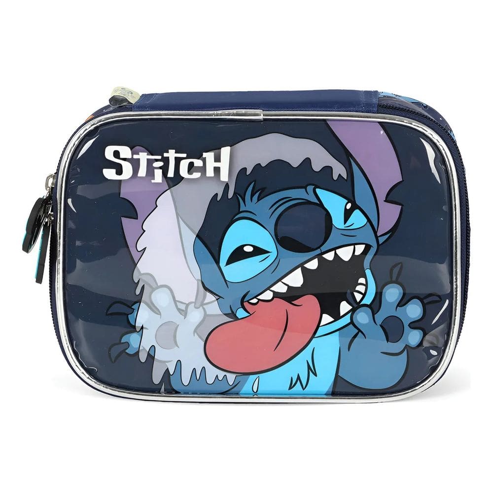 Estojo Box Escolar Stitch Disney Azul Luxcel Up4you Menina