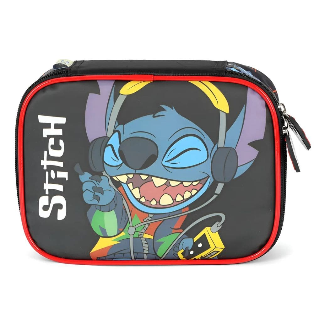 Estojo Box Escolar Stitch Disney Preto Luxcel Up4you Menina