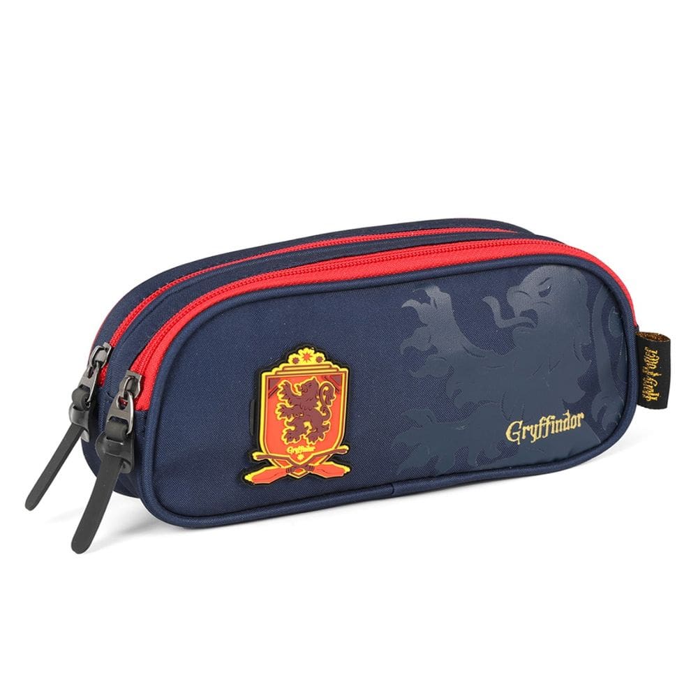 Estojo Infantil Azul Harry Potter 2 Repartições Grifinória