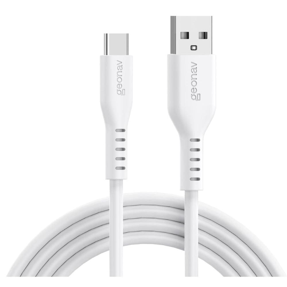 Cabo Usb-A Para Usb-C Branco Silicone 1,5M Esc05Swt Geonav