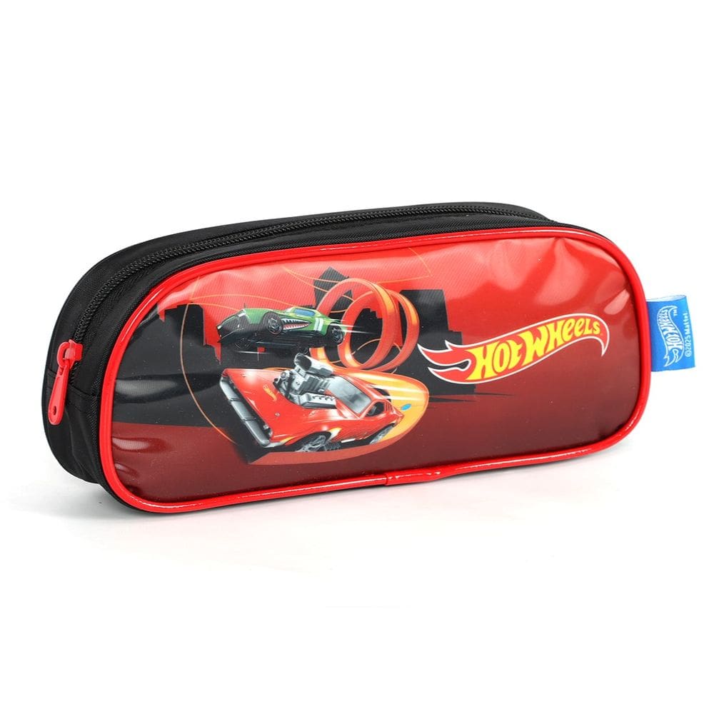 Estojo Escolar Infantil Luxcel Hot Wheels Vermelho Menino