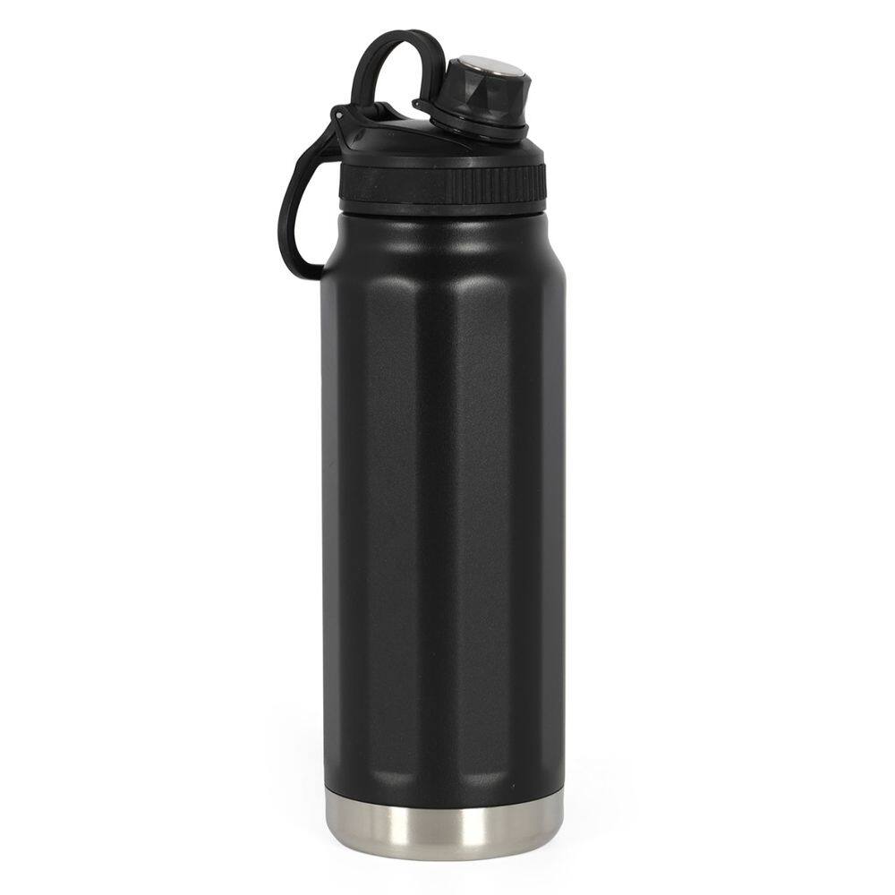 Garrafa Térmica Água Squeeze Preto Academia Quente Frio Alça