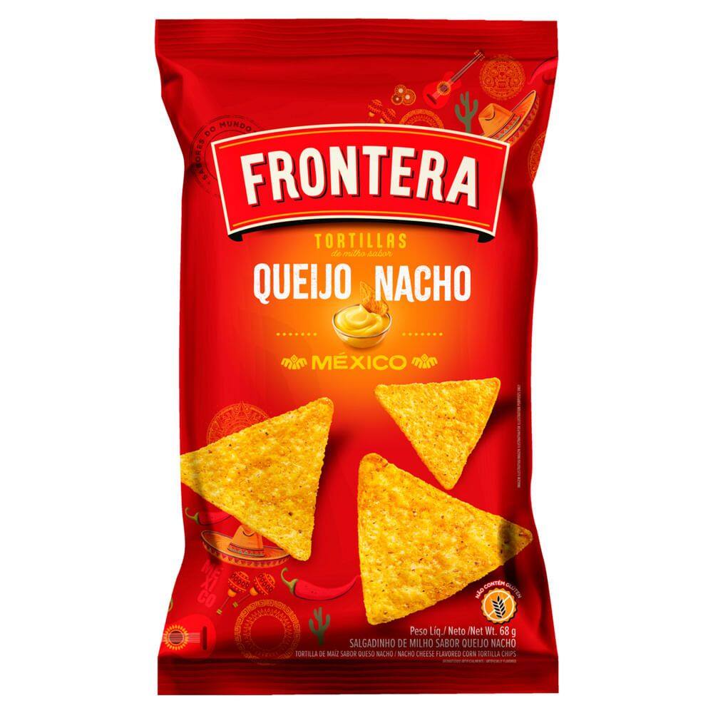 Chips Frontera Tortillas Sabor Queijo Nacho México 68g