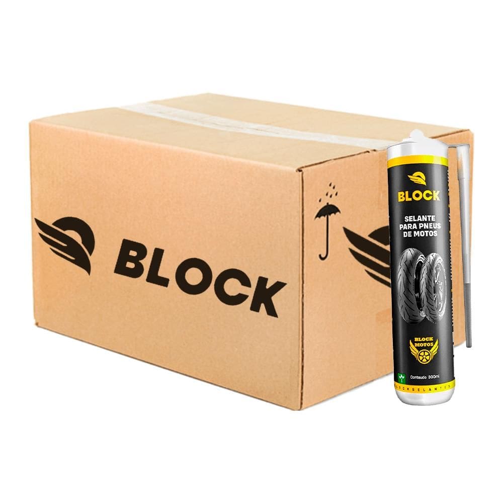 12 Selantes Para Pneus Vacina 300ml Block Motos