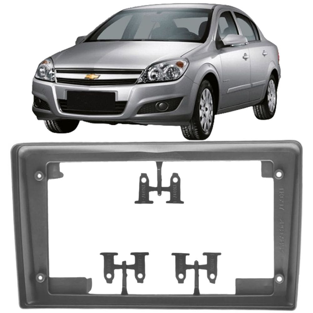 Moldura 9 Polegadas Vectra Hatch Sedan 2006 à 2012 Grafite Painel Central Multimidia Som