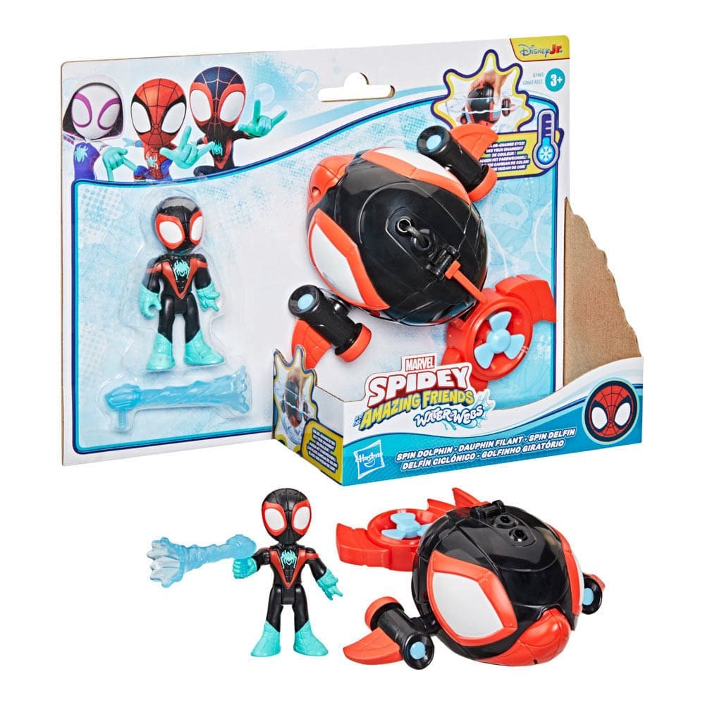Mini Boneco Spidey Com Veiculo E Amigos Hasbro