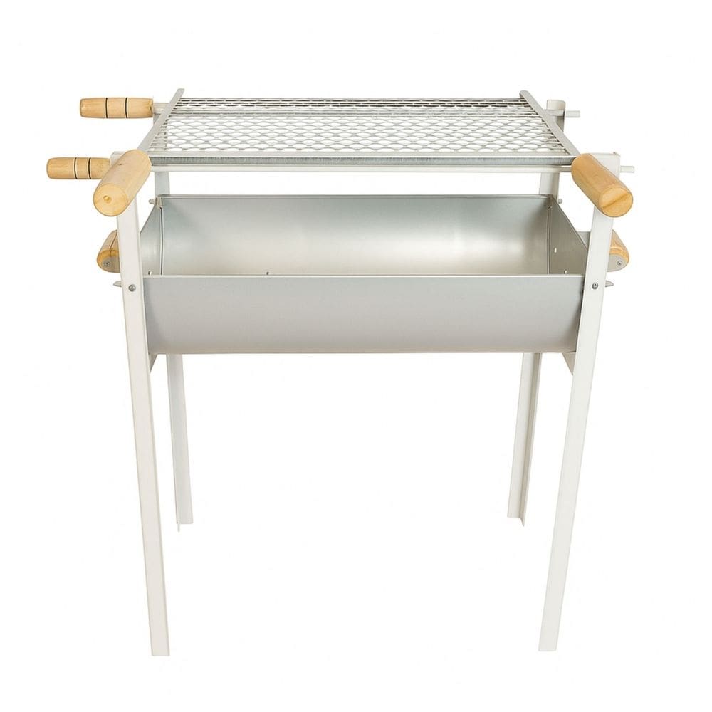 Churrasqueira Portátil Galvanizada 50x30 com Grelha e Pés Removíveis - Leve e Resistente SF81