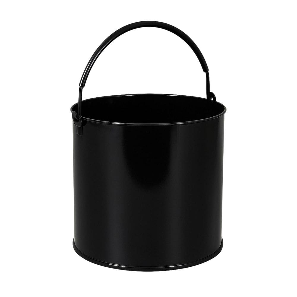 Balde de Obra 12 Litros Preto em Aço SF02  para Construção
