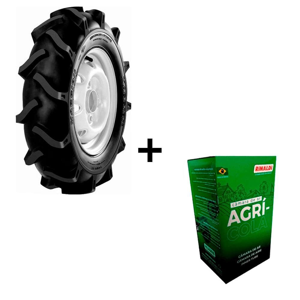 Kit Pneu Tc11 Tc12 Tc10 Tc14 Tobata 500/6-12 Microcultivador Maggion + Camara