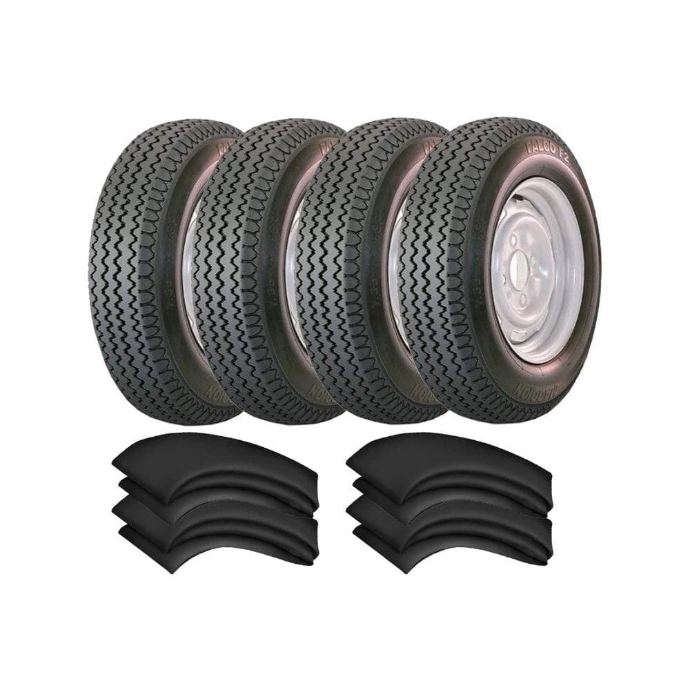 Kit 4 Pneus Fusca 560-15 4 Lonas Falco F2 Maggion + 4 Camaras