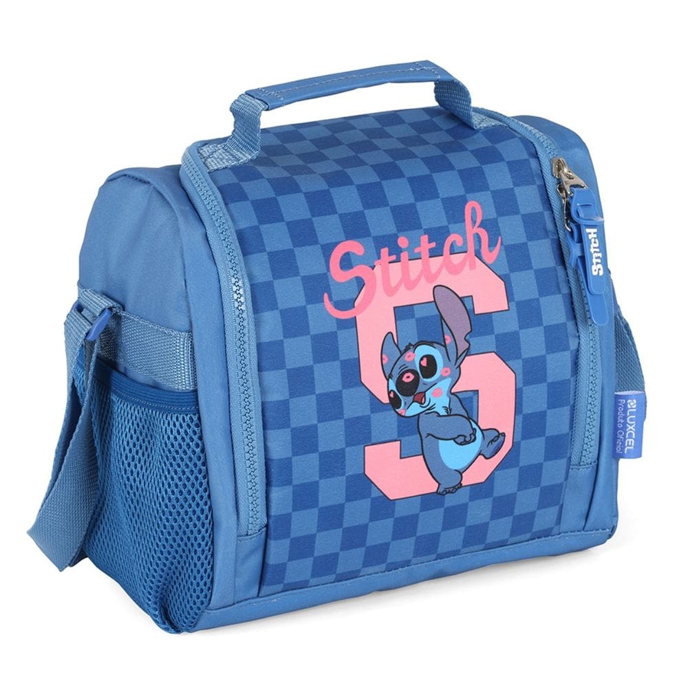 Bolsa Lancheira Térmica Stitch Oficial Disney Azul Infantil
