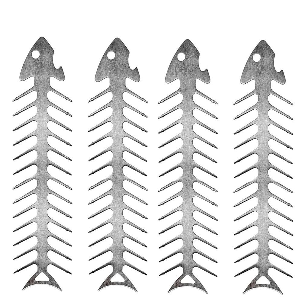 Espetos de churrasco em forma de espinha de peixe em aço inoxidável para grelhar