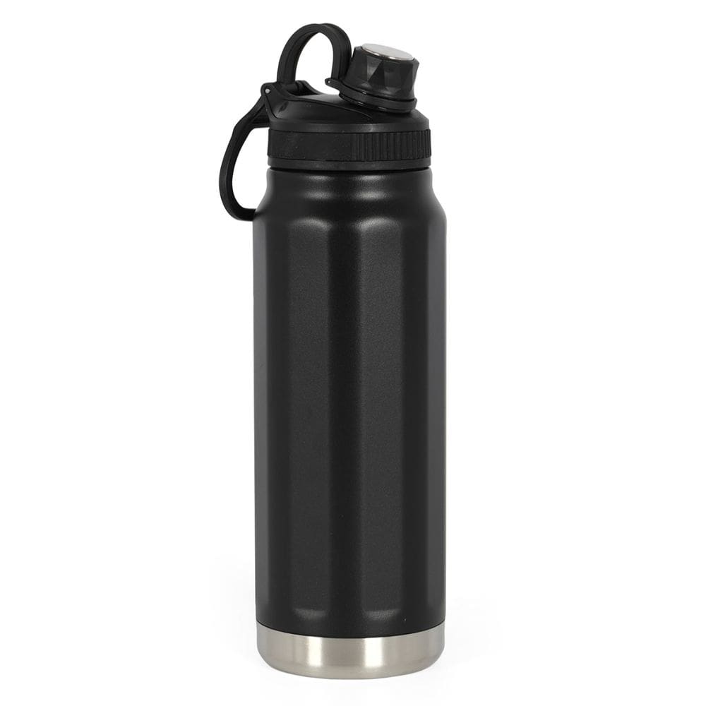 Garrafa Térmica Água Squeeze Alça Preto Academia Quente Frio