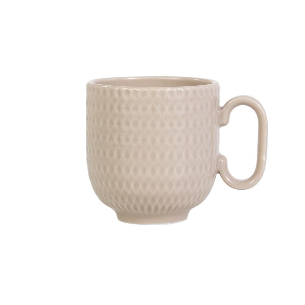 Caneca Chá Café Porcelana Creme Geometric 366 ml Germer